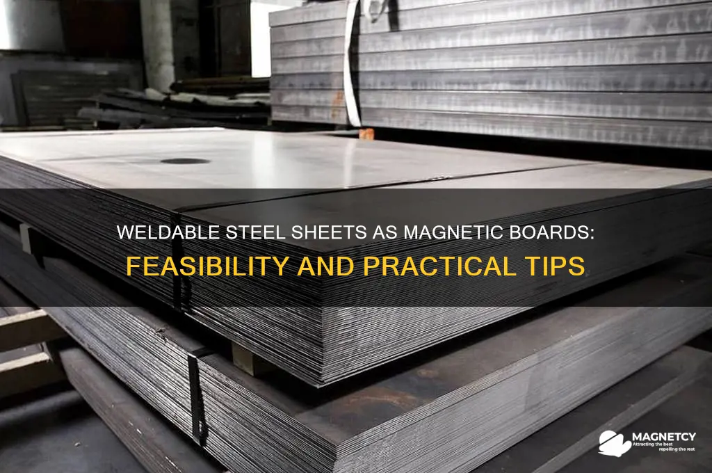 can you use weldable steel sheet as a magnet board