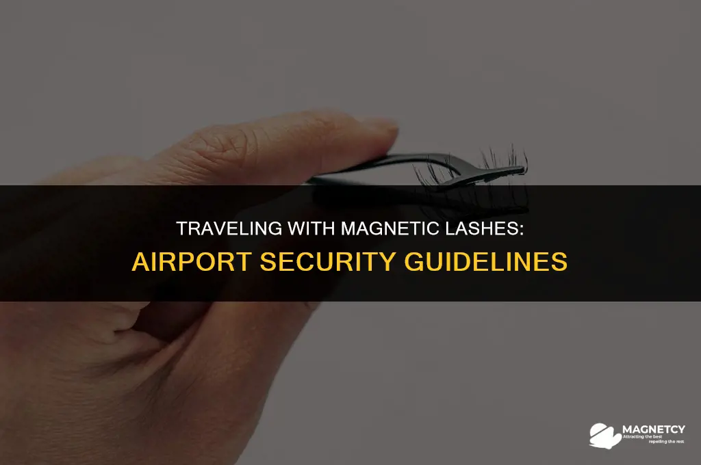 can you wear magnetic eyelashes through airport security