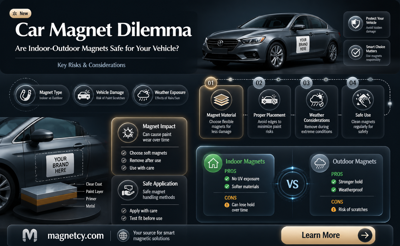 are indoor outdoor magnets good for cars