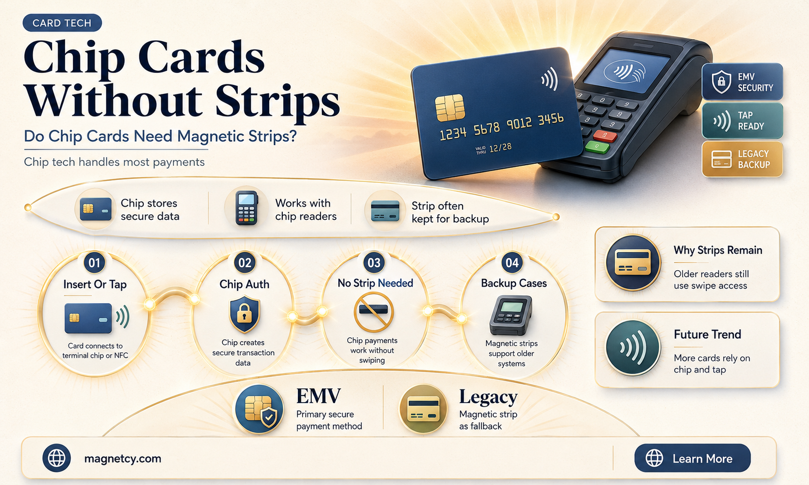 can a chip card still work without the magnet stip