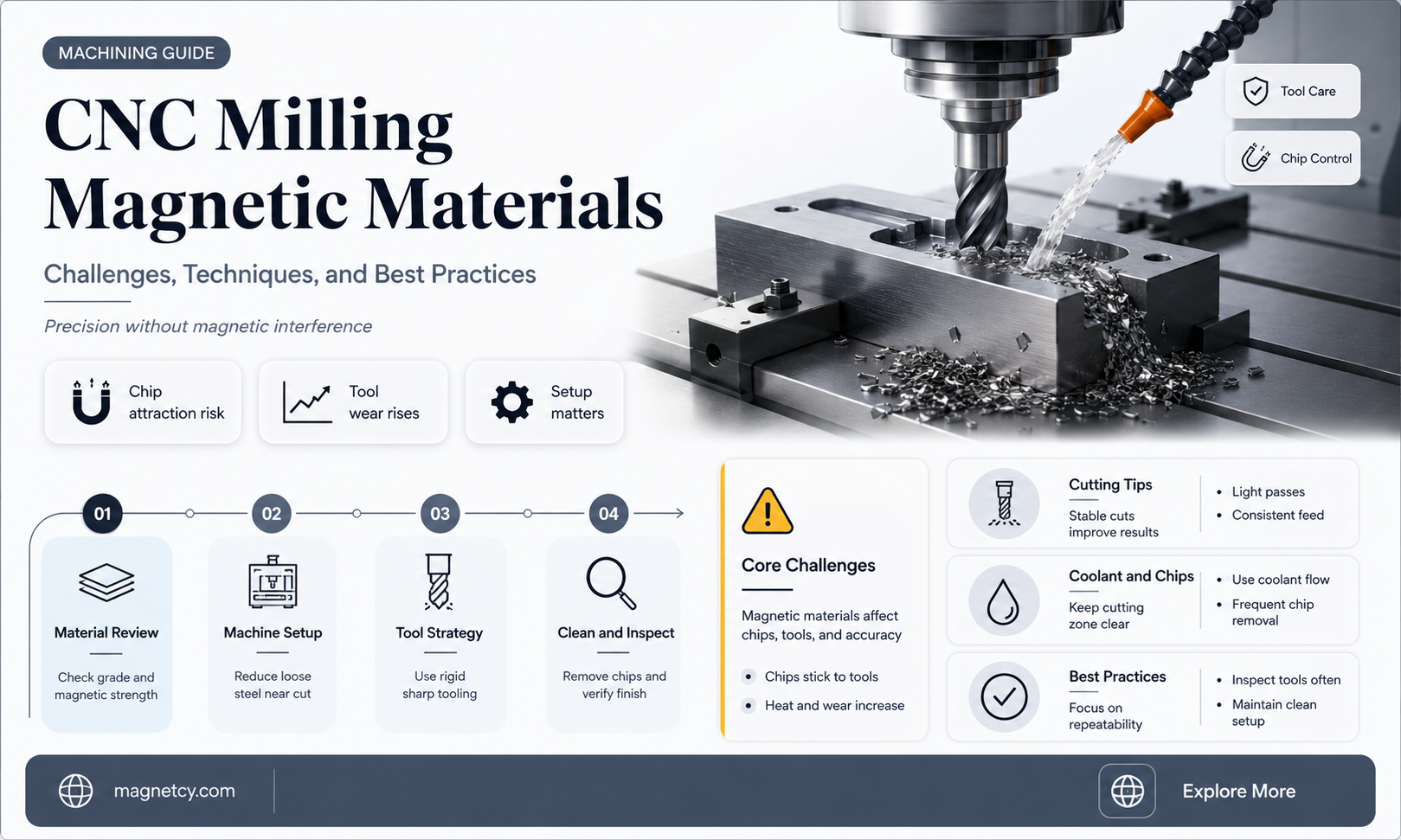 can a cnc milling machine cut magnetic material