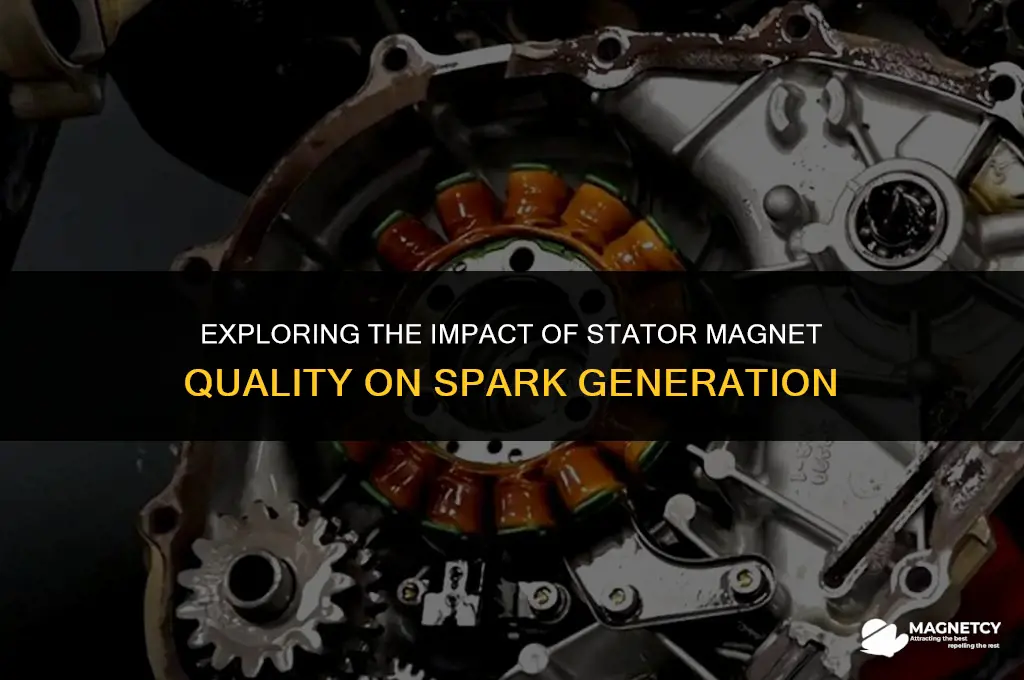could a bad magnet in a stator cause no spark