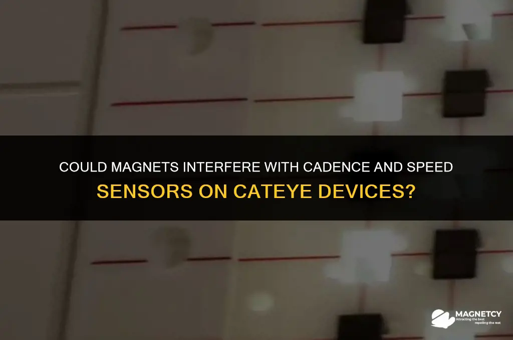 could the magnets harm the cadence and speed sensor cateye