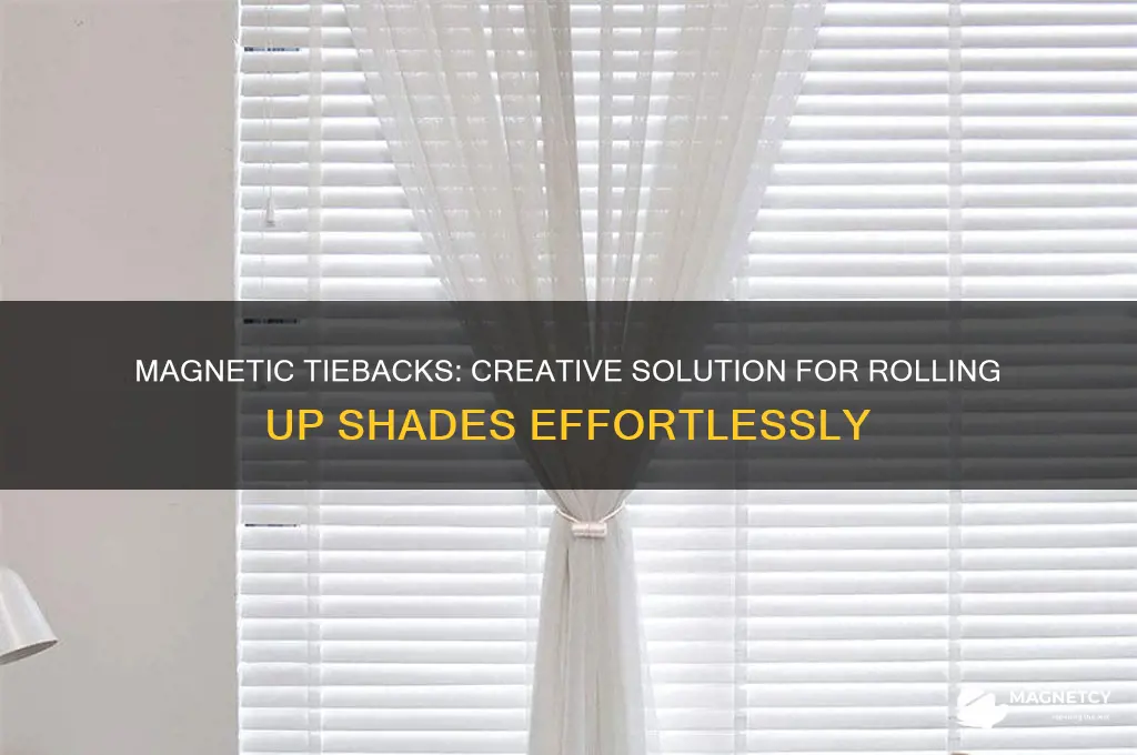 could you use magnetic tiebacks to roll up a shade