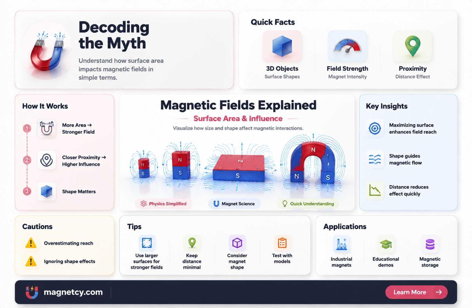 are magnetic fields proportional to surface area