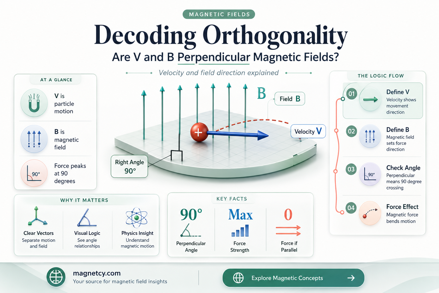 are v and b perpendicular magnetic fields