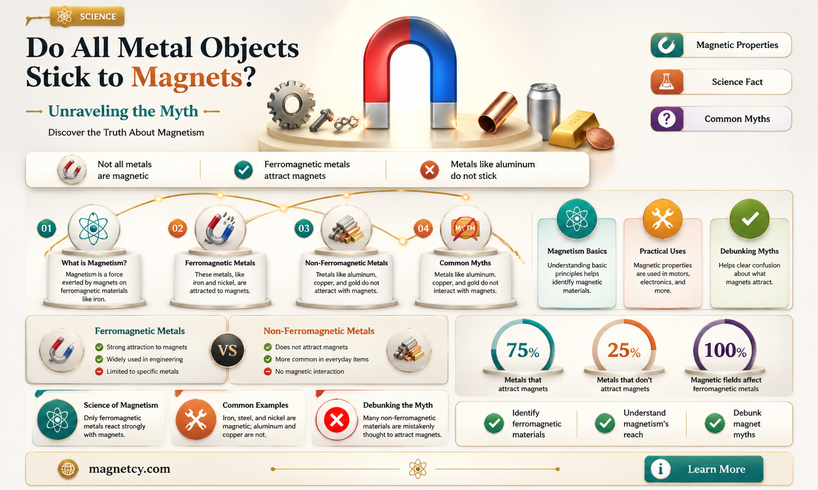 are all metal objects attracted to magnets