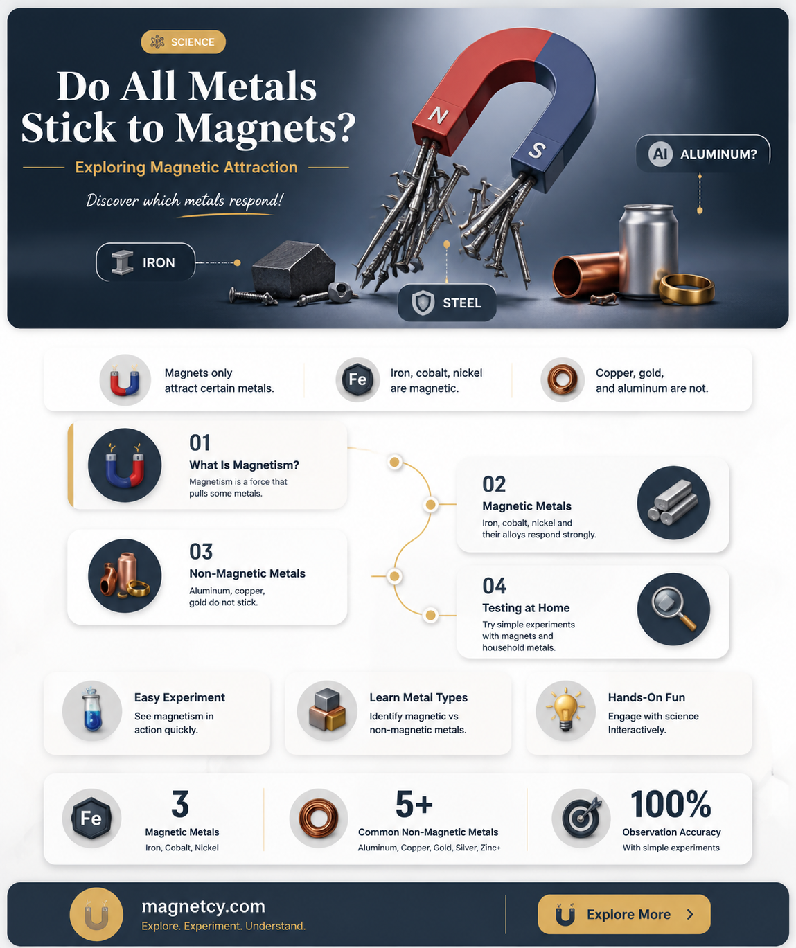 are metals attracted to magnets