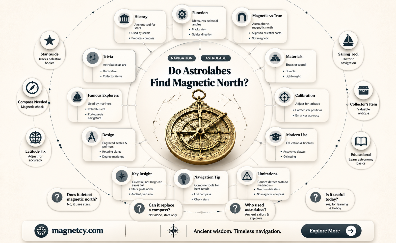 are astrolabes used to find magnetic north