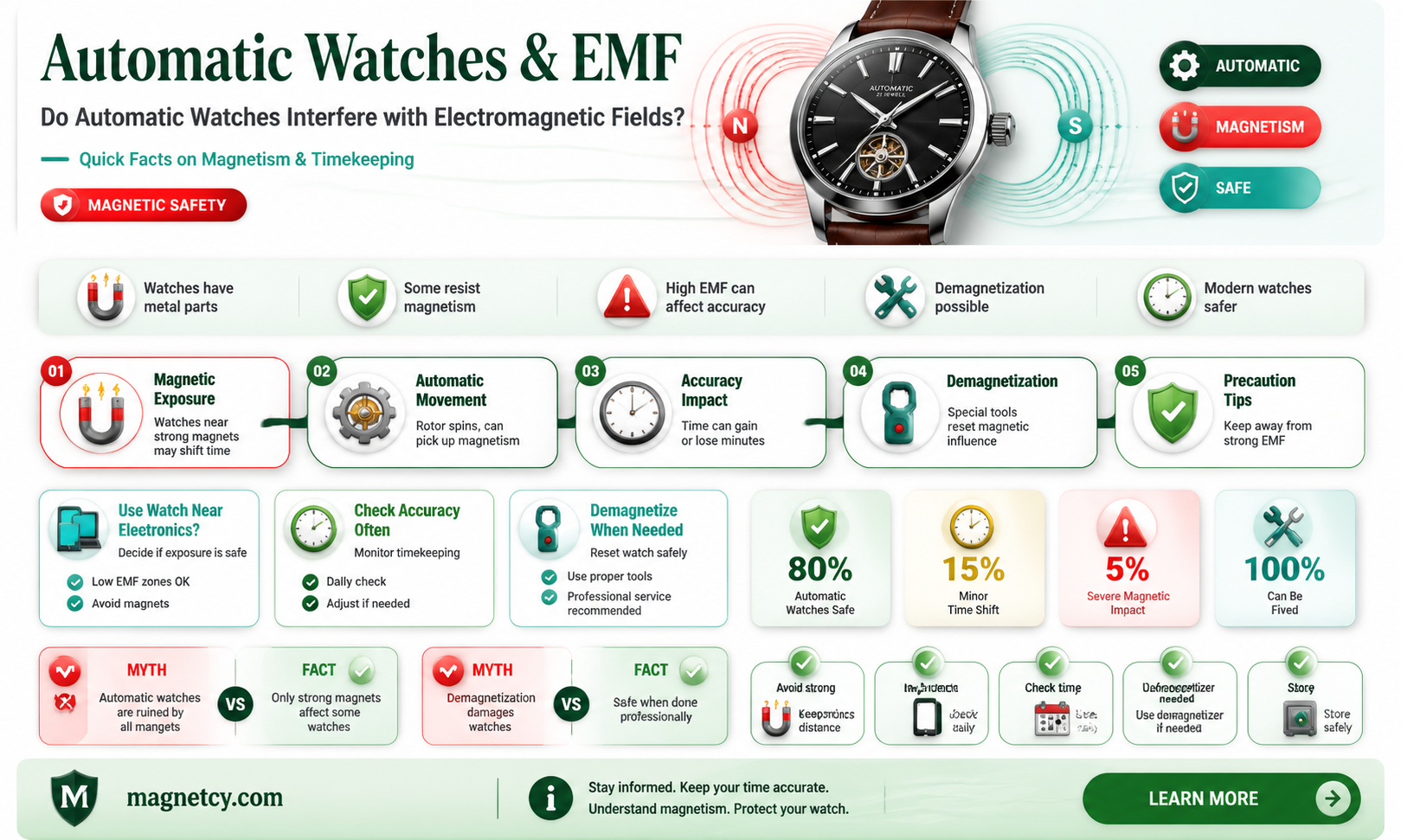are automatic watches bothered by electro magnetic fields