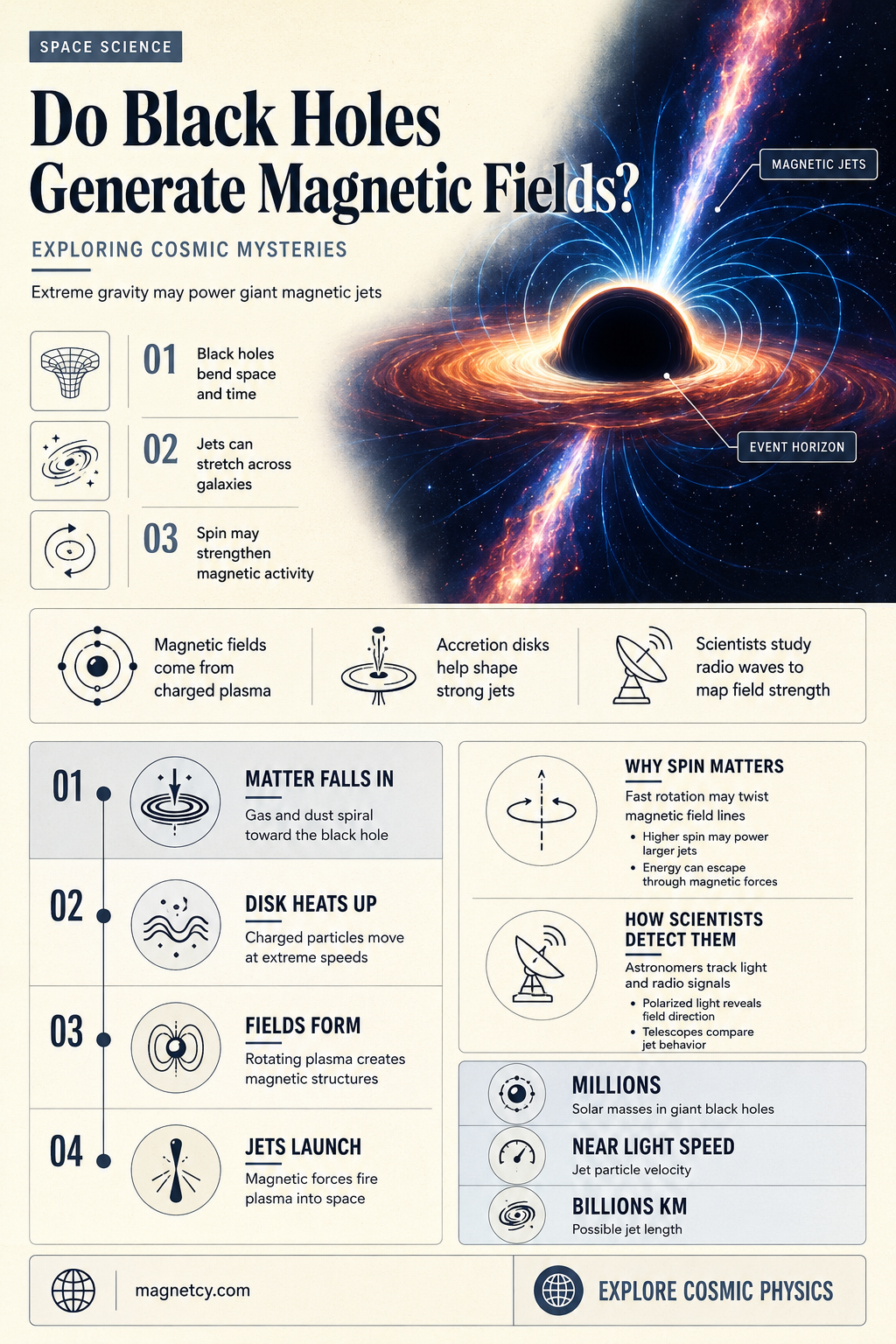 can a black hole have a magnetic field