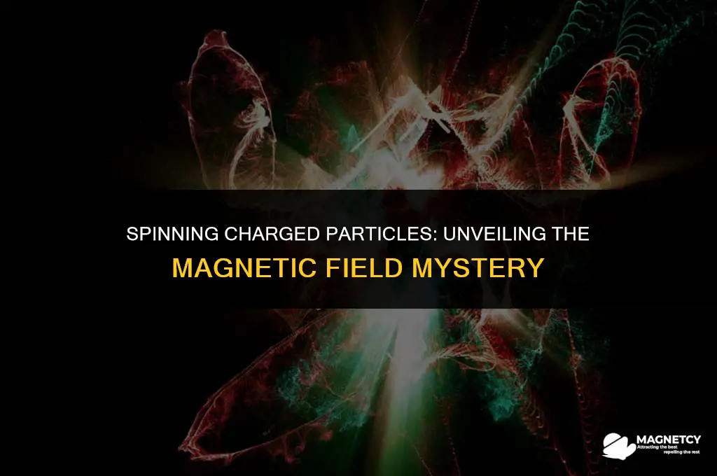 do charged particles have magnetic fields when spinning