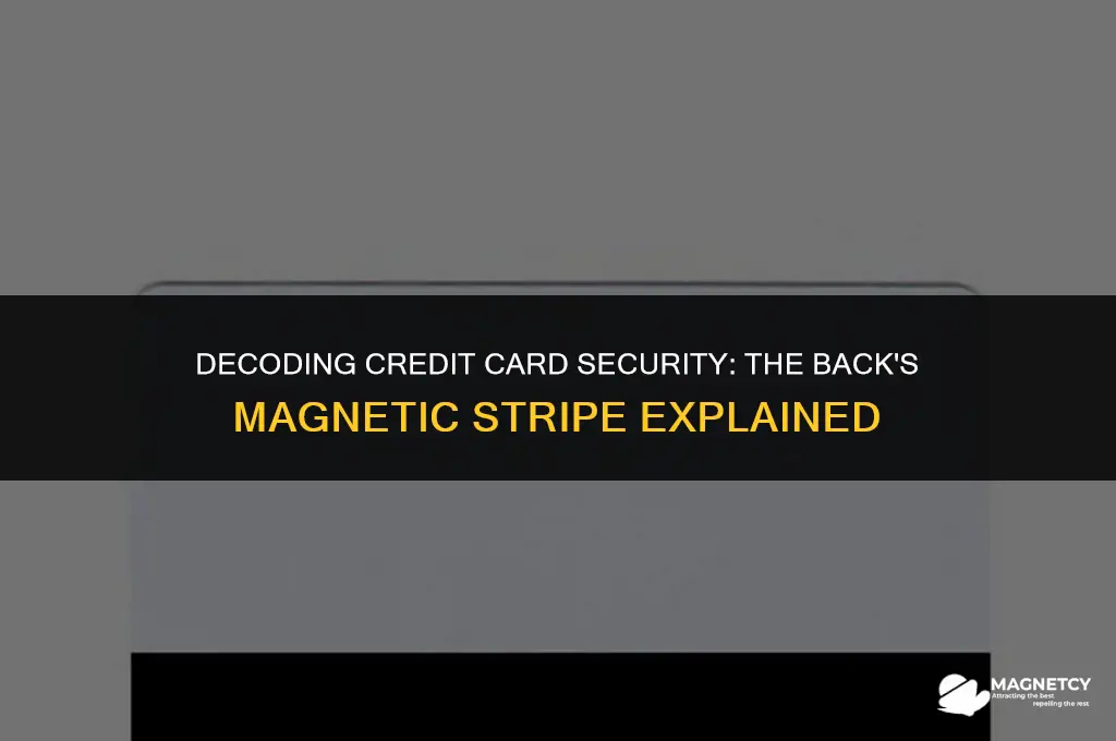 do credit cards have a magnetic stripe on the back