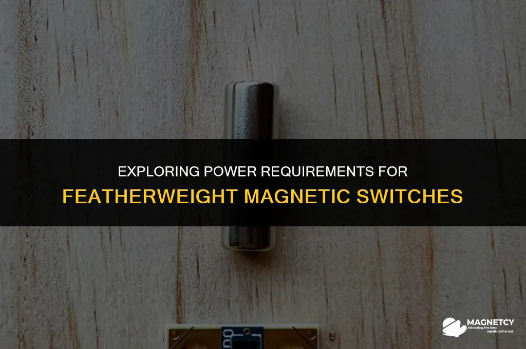 do featherweight magnetic switches recquire their own power