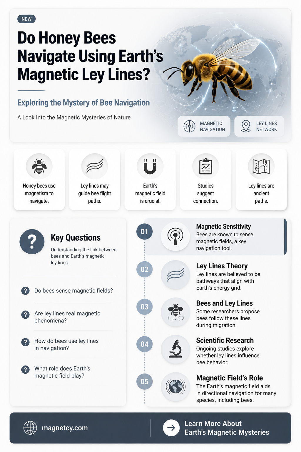 are honey bees use magnetic lay lines