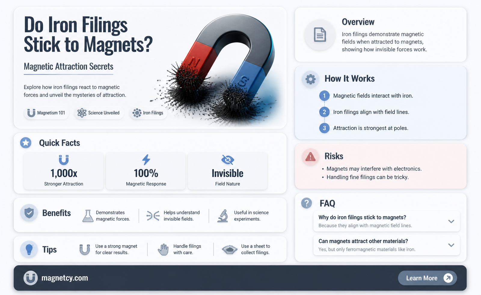 are iron filings attracted to magnets