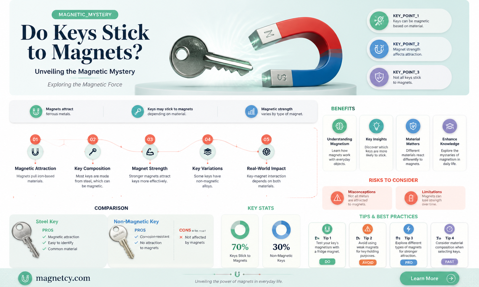 are keys attracted to magnets