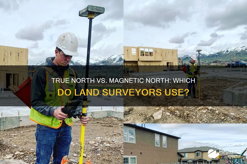 do land surveyors use true north or magnetic north