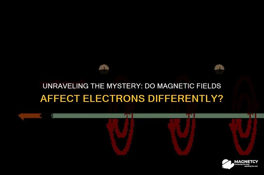 do magnetic fields work the oppositie way for electrons