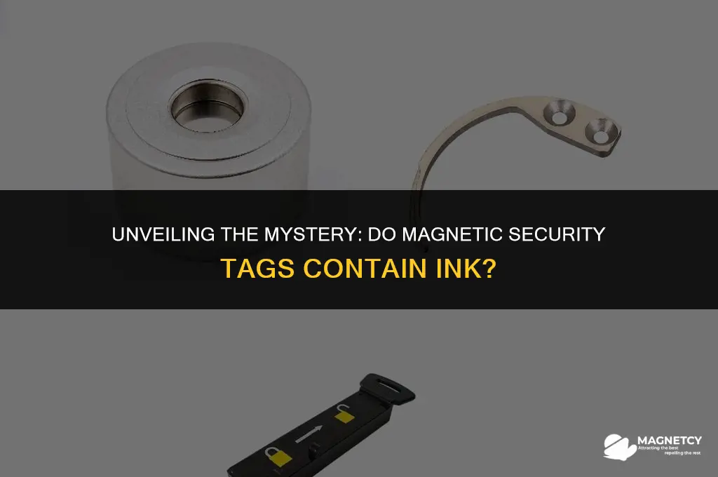 do magnetic security tags have ink in them