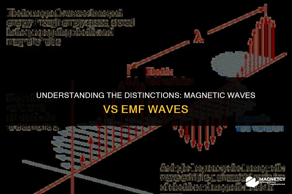 do magnetic waves difference from emf waves