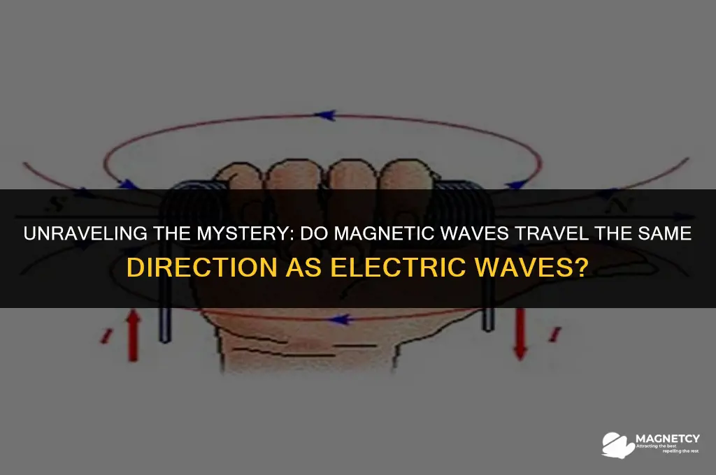 do magnetic waves travel same direction as eelctri
