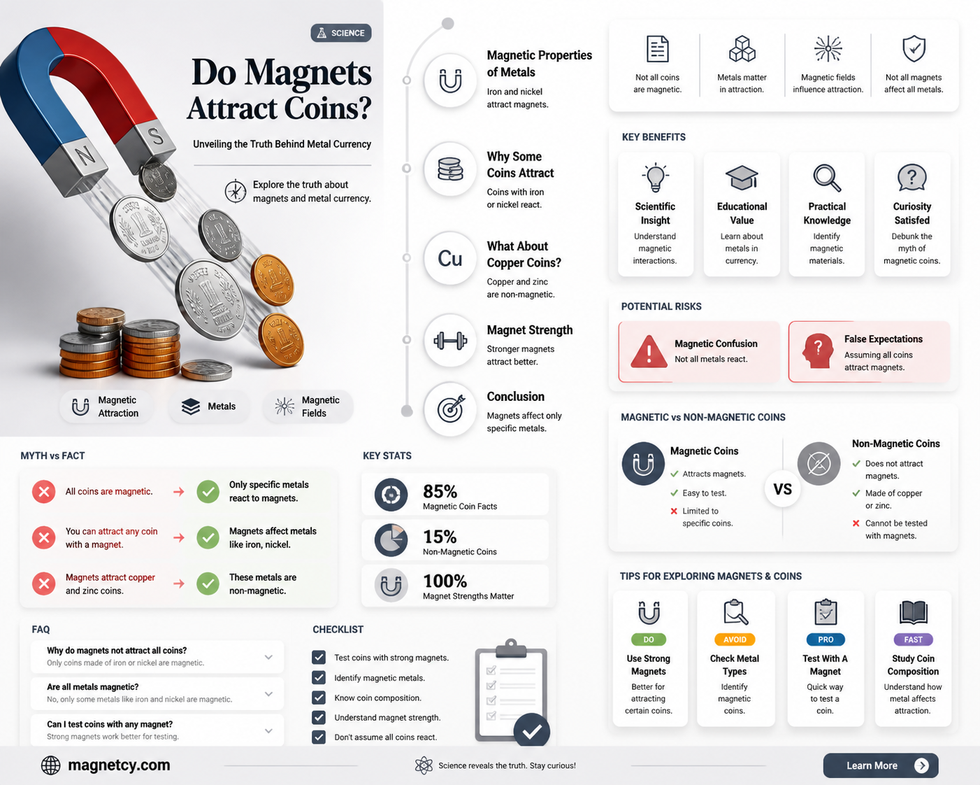 are coins attracted to magnets