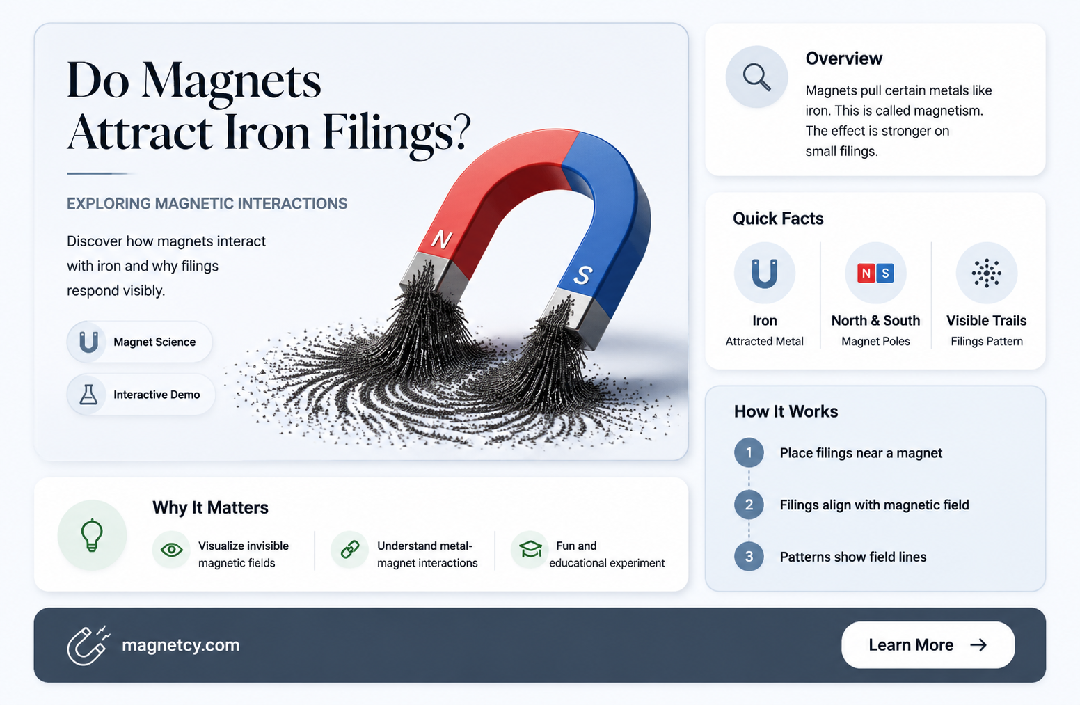 are magnets attracted to iron fillings