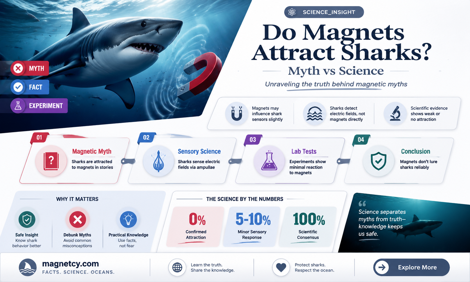 are sharks attracted to magnets