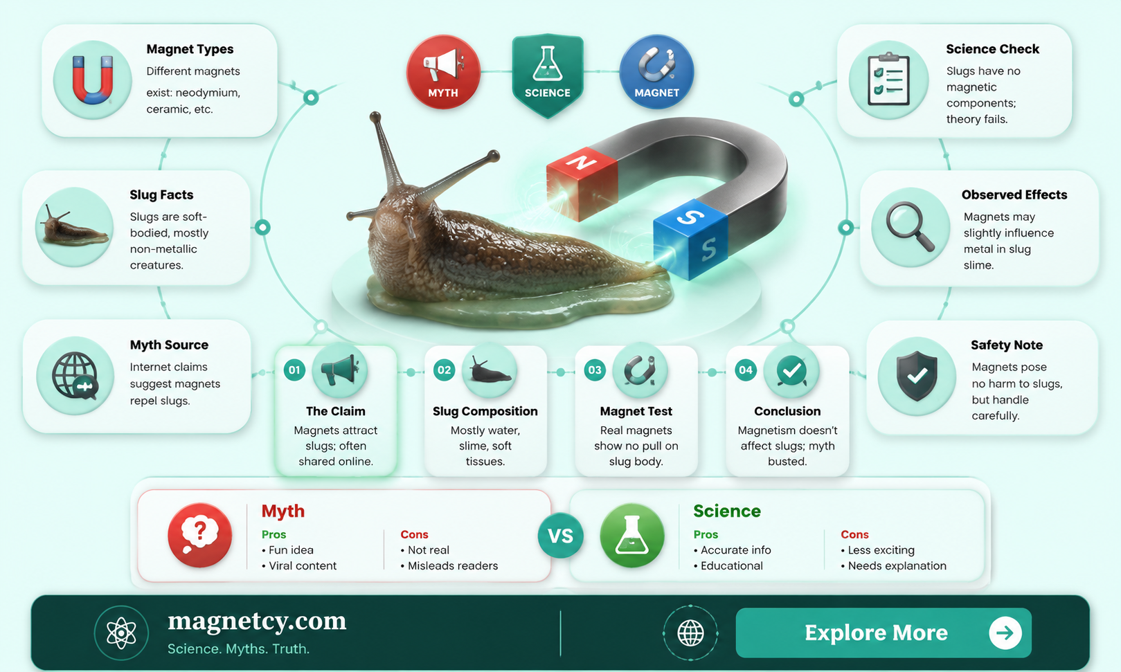 are slugs attracted to magnets