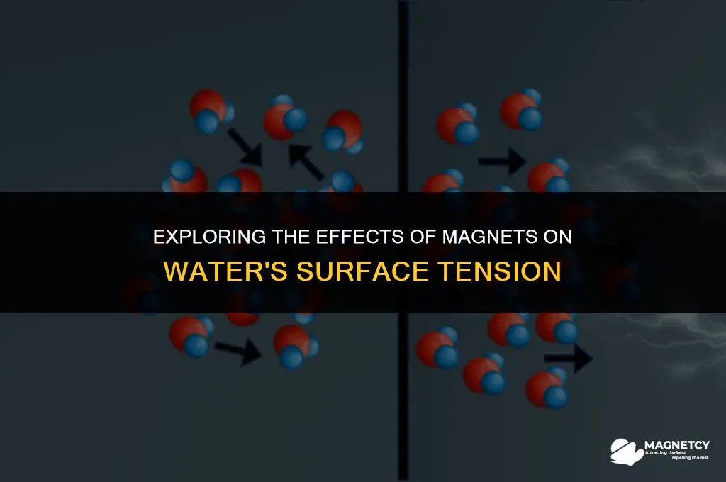 do magnets change the surface tension of water