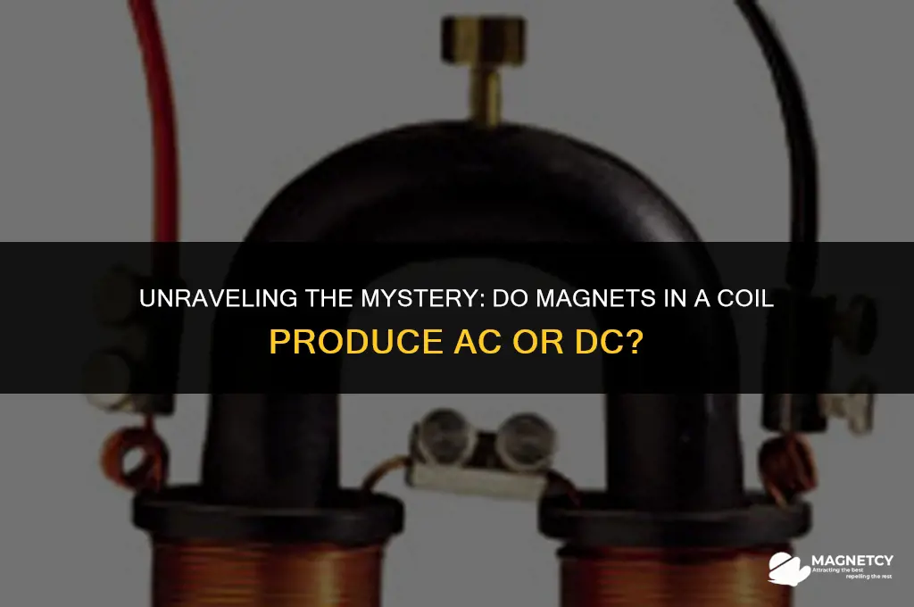 do magnets in a coil produce ac or dc