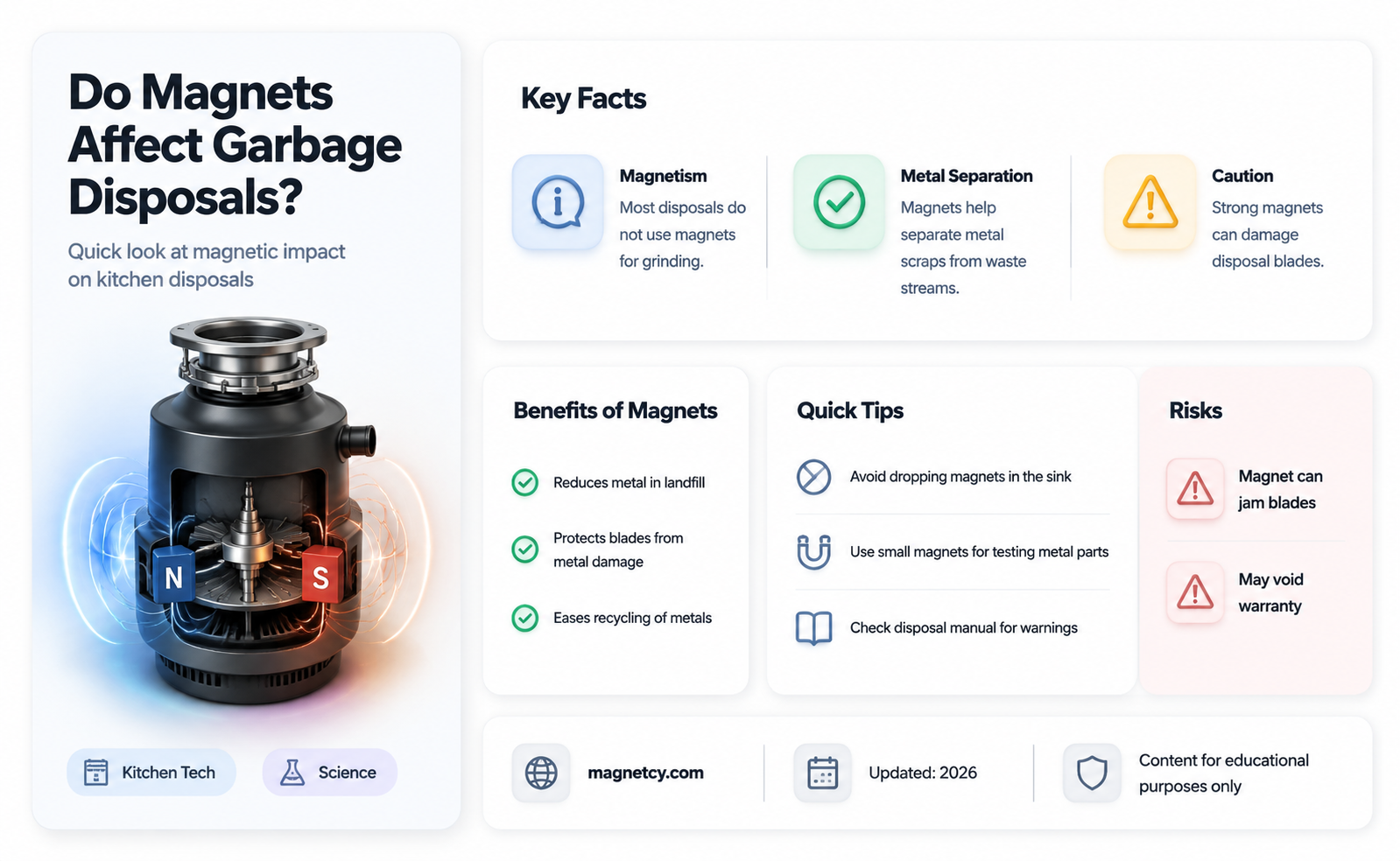 are magnets used in garbage disposals