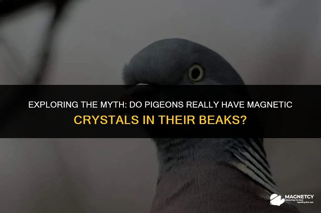 do pigeons have magnetic crystals in their beaks