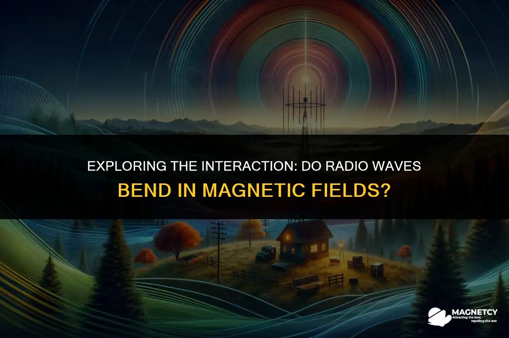 do radio waves bend in magnetic field