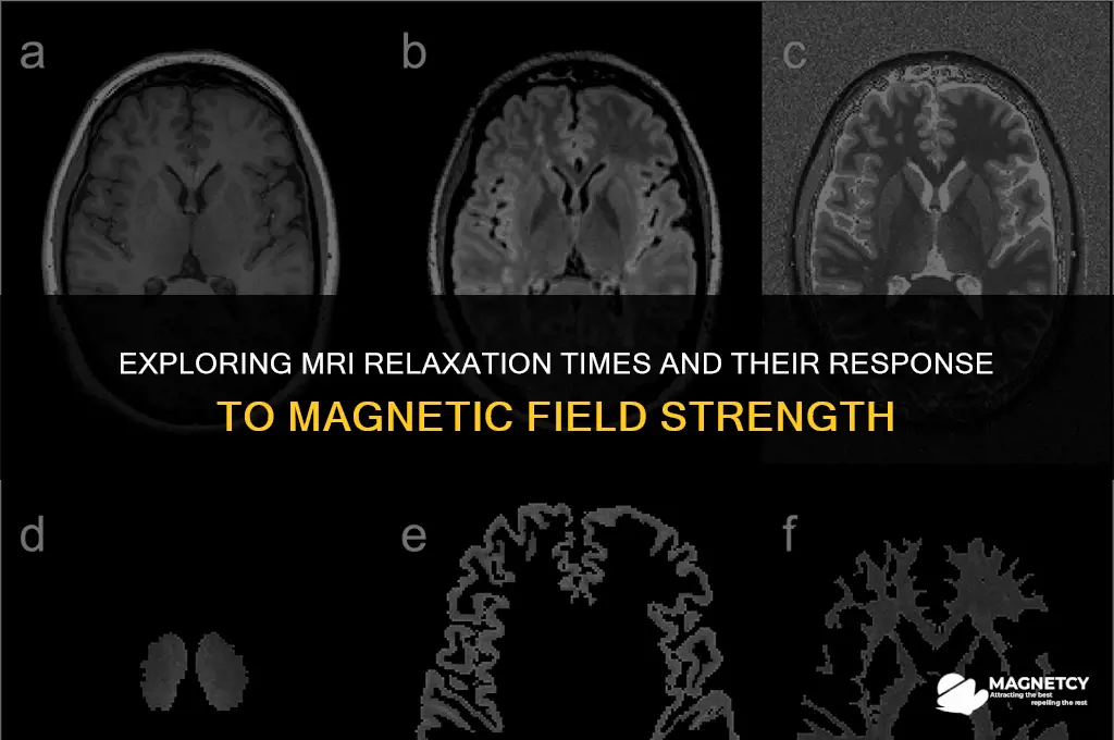 do relaxation times vary with magnetic field strength in mri