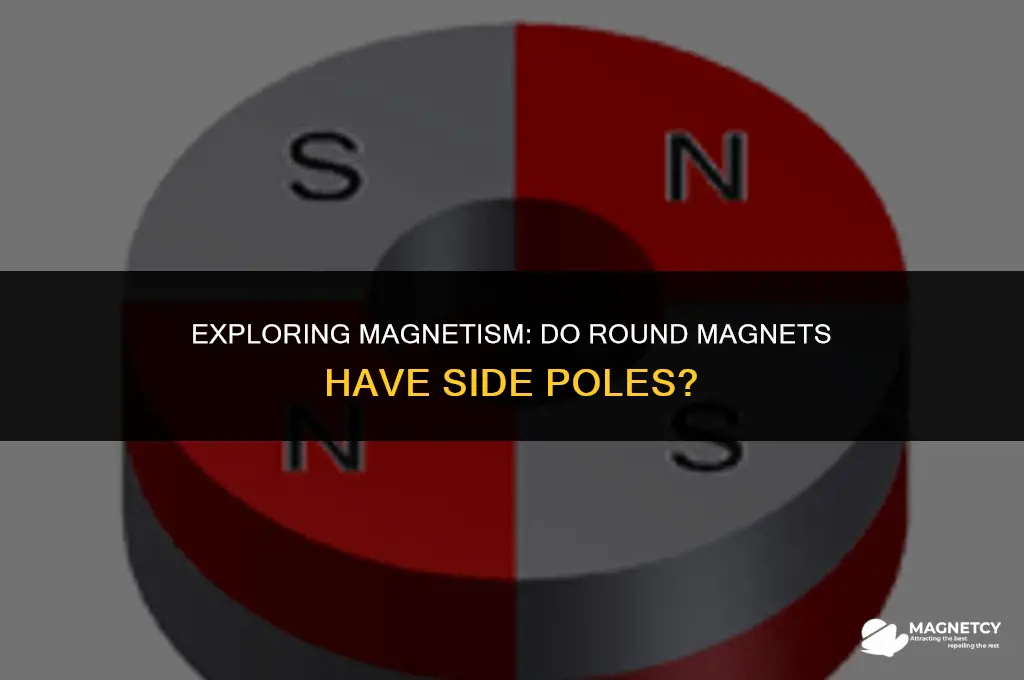 do round magnets have poles on side