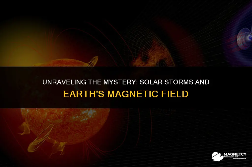 do solar storms charg or magnetic fields