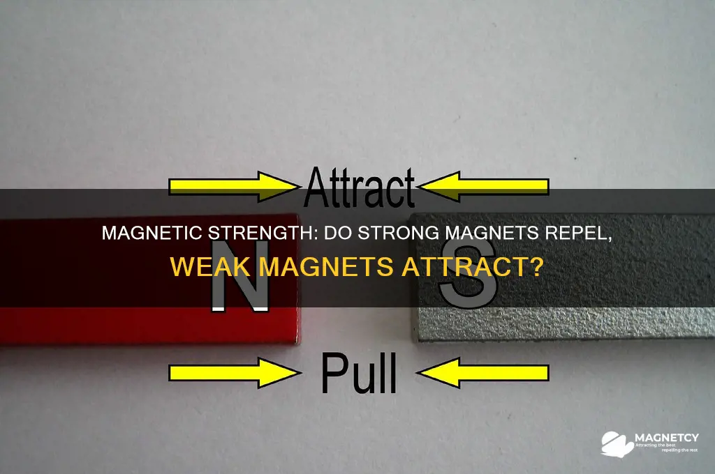 do strong magnets repel and weak magnets attract