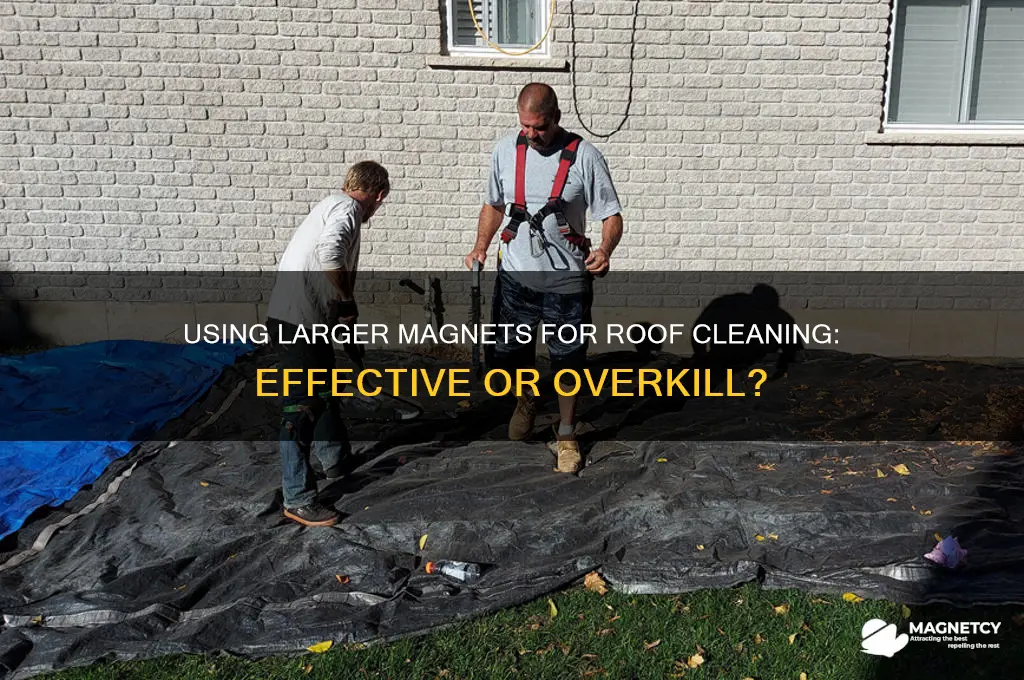 do you use larger magnets to clean your roof