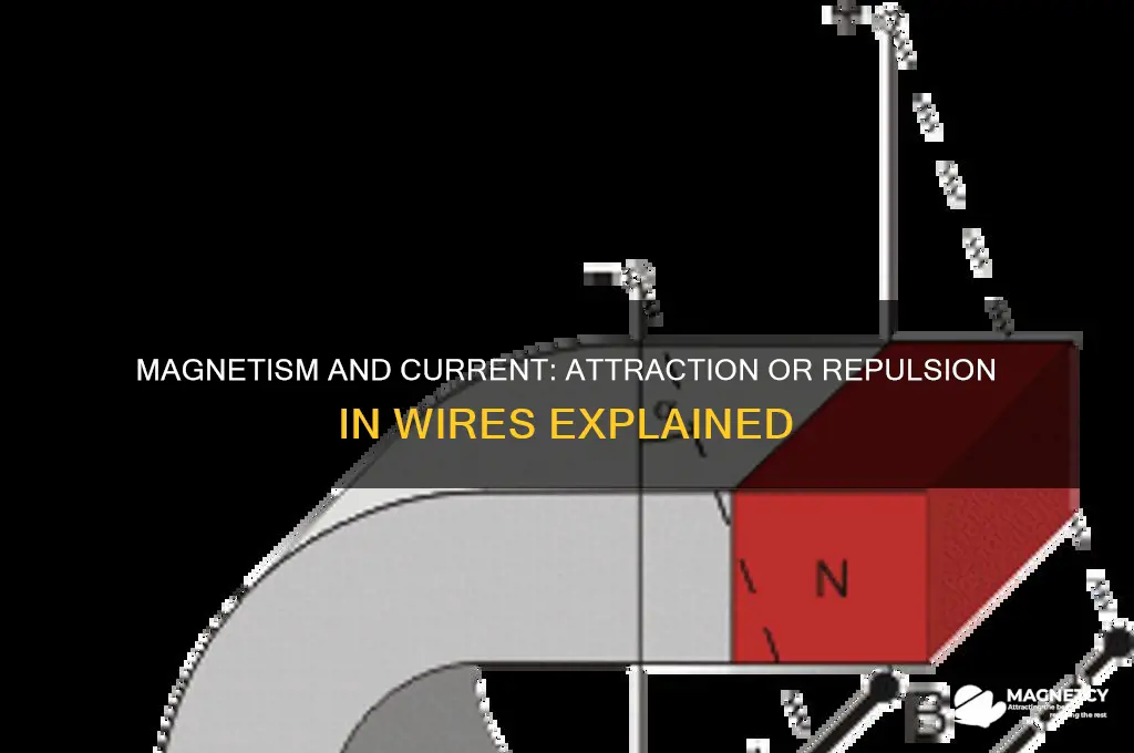 does a magnet attract or repel a current carrying wire