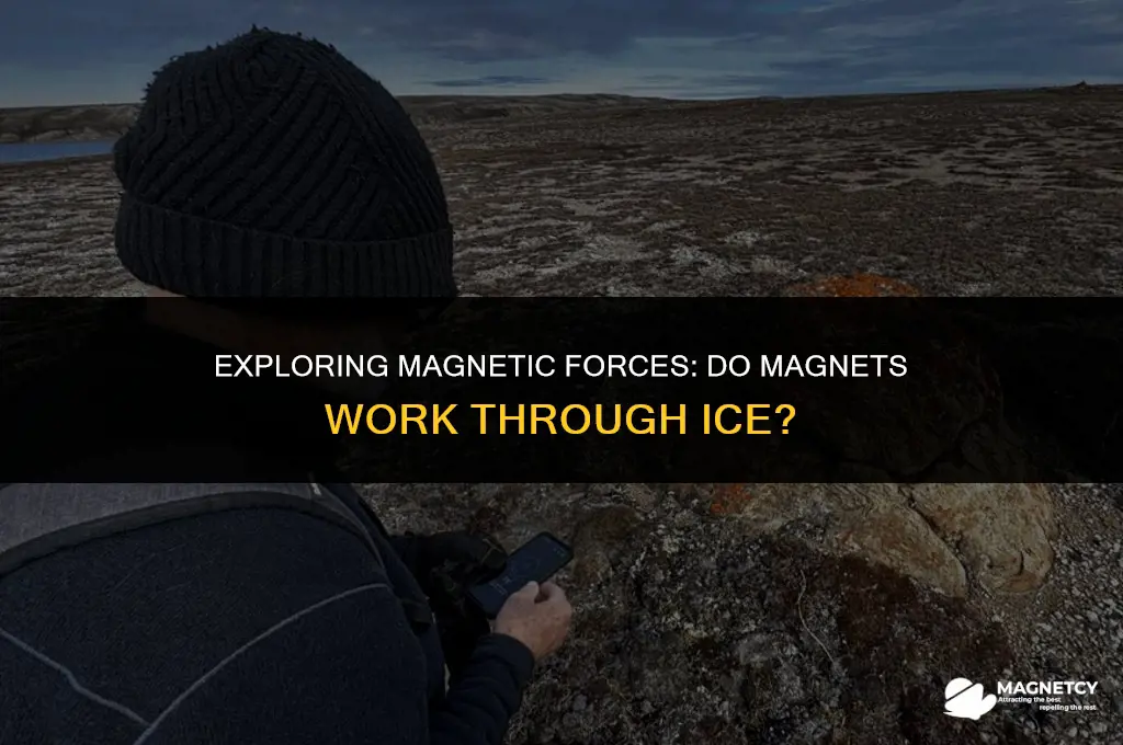 does a magnet work through ice