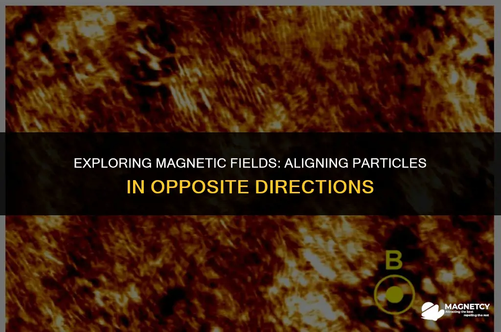 does a magnetic field align particles in opposite directions