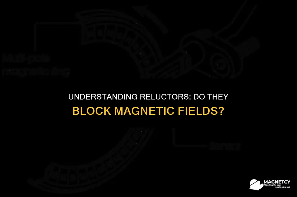 does a reluctor block the path of a magnetic field