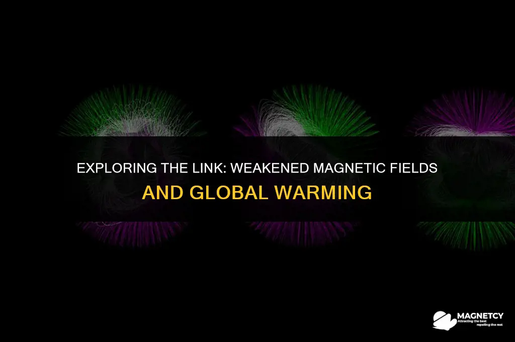 does a weakened magnetic field cause increased warming