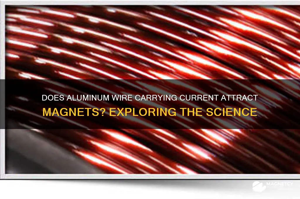 does an aluminum wire carrying current attract magnetic