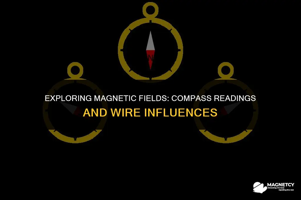 does compass show total magnetic field or wire magnetic field