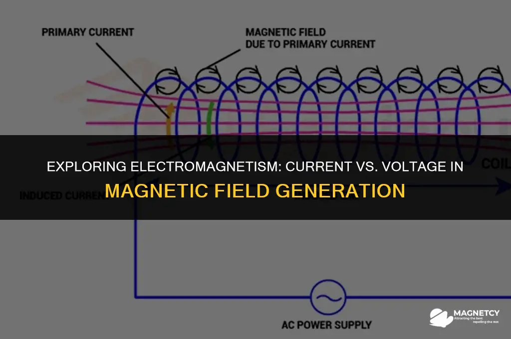 does current or voltage generate a magnetic field