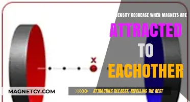 Magnetic Attraction: Does Density Decrease When Magnets Pull Together?