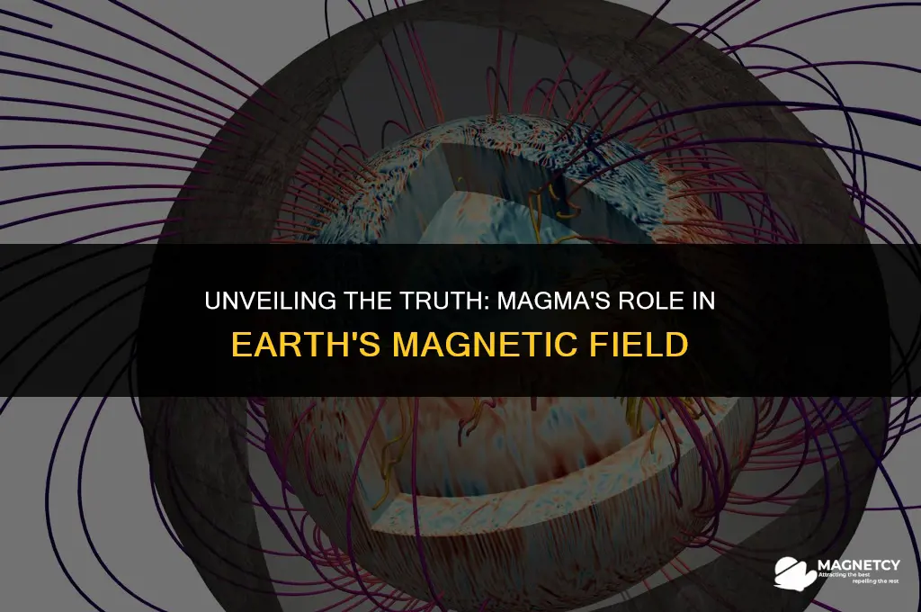 does magma cause the magnetic field